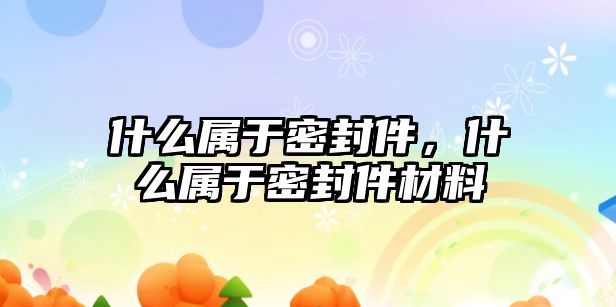 什么属于密封件，什么属于密封件材料